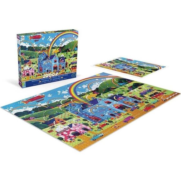 Ceaco Rainbow Factory 2000 pc Jigsaw Puzzle - Picture 2 of 10
